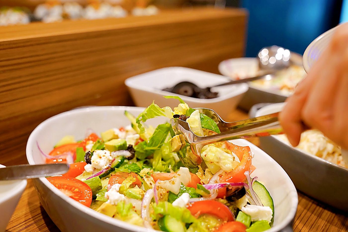 Fresh Salad & Hot Cooked Dishes Bar
